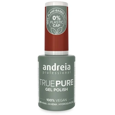 Image of Andreia Professional Hema Free Gel Polish TRUE PURE 21 and 100% Vegan for Sensitive Nails Semi Permanent UV LED Soak Off Nail Varnish Colour T33 Brown 10.5ml