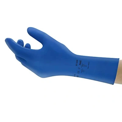 Image of Ansell Unisex 8708x/87245 Glove, Blue, 6 UK