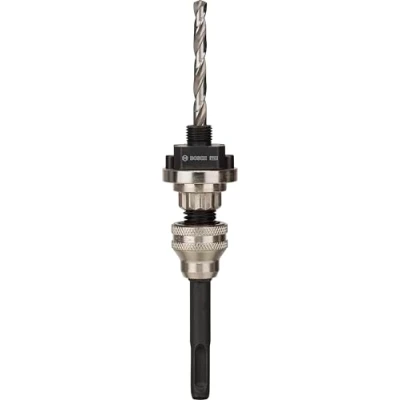 Image of Bosch 1x PRO Q Lock Arbor with SDS Plus Socket for Hole Saw Quick Change System (for Metal pipes and profiles, Plastics, 242 x 109 mm, Professional Accessory Rotary Hammer Drill)