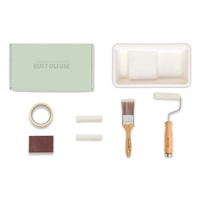 Image of Rust Oleum Ready to Roll Eco Paint Kit (Small) Satin Furniture Fresh Greens