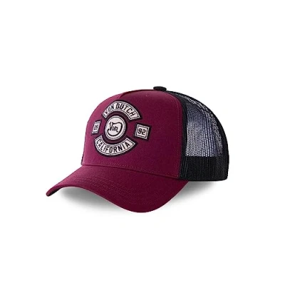 Image of Von Dutch 2992 Red California Biker Trucker Baseball Cap Men&#039;s One size