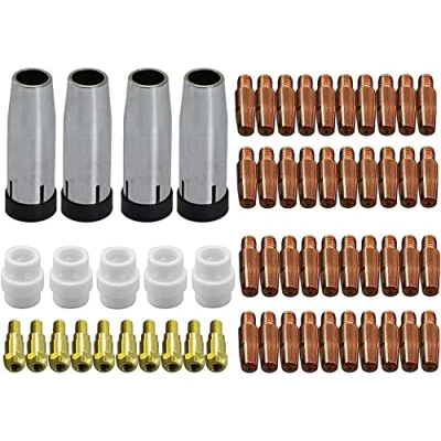 Image of RIVERWELD 24KD MB24 Contact Tip 0.9 &amp;1.0 Conical Gas Nozzle Holder Fit MIG MAG Co2 Welding Torch 59pcs