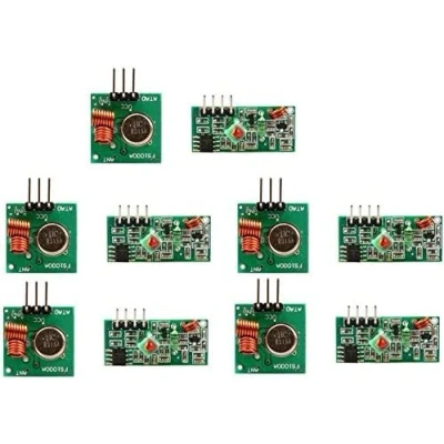 Image of Fasizi 5PCS 433MHz RF Wireless Transmitter and Receiver Module Kit for Arduino Raspberry Pi