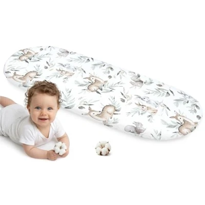 Image of Medi Partners Fitted Sheet Pram 86 x 40 cm 100% Cotton Mattress Protector Baby