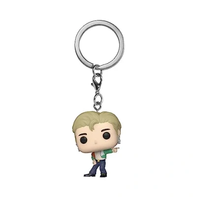 Image of Funko POP! Keychain: BTS Dynamite Jimin Novelty Keyring Collectable Mini Figure Stocking Filler Gift Idea Official Merchandise Music Fans Backpack Decor