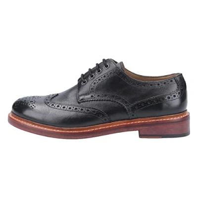 Image of Cotswold Mens Quenington Leather Goodyear Welt Lace Up Shoe Black Size UK 12