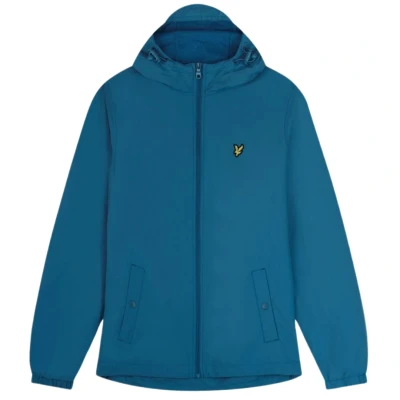 Image of Lyle &amp; Scott ZIP Through Hooded Jacket Summer jacket, Men&#039;s, Size: XL, Spring blue