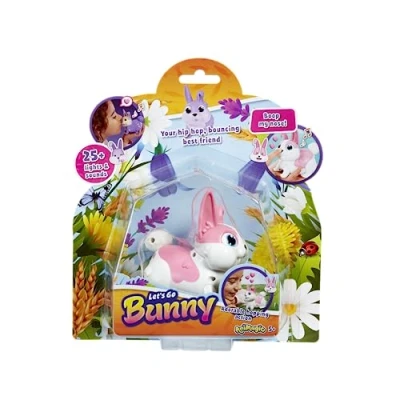 Image of Animagic: Lets Go Bunny Pink Your Hip, Hop Bouncing Best Friend! Interactive Walking Pet with Over 25 Lights and Sounds For Ages 5+