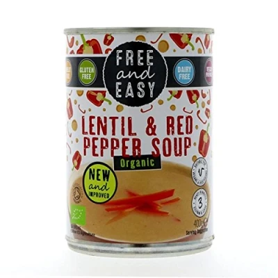 Image of Free &amp; Easy Lentil Red Pepper Soup Org 6 x 400g