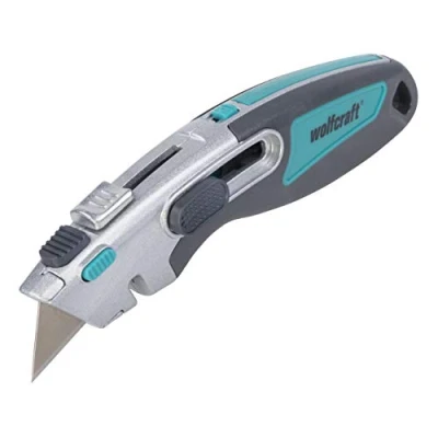 Image of wolfcraft Professional Dual Safety Knife with Trapezium Blade I 4106000 For safe cutting of solid materials