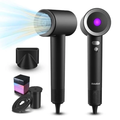 Image of Ionic Hair Dryer with Essential Oil, Professional Blow 110000 RPM Brushless Motor, High Speed HairDryer Magnetic Nozzle for Travel Home Salon Women Men, Fast Drying &amp; Lightweight