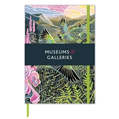 Image of Museums &amp; Galleries Foxglove and Finches by Annie Soudain Deluxe Journal