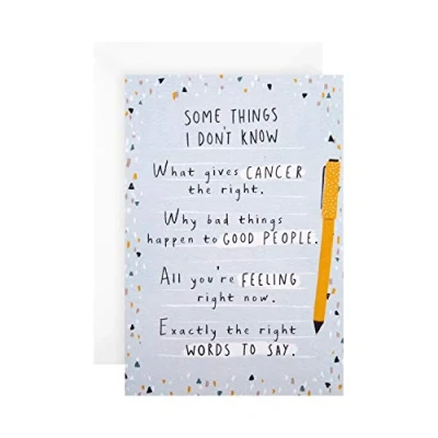 Image of Hallmark Cancer Support Card Text Based &#039;State of Kind&#039; Design