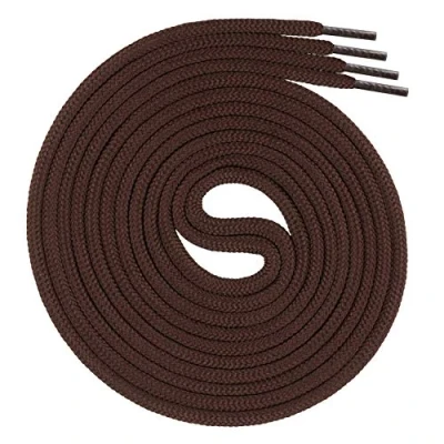 Image of Swissly Round laces for work shoes and trekking made from 100% polyester, colour: brown, length: 110 cm