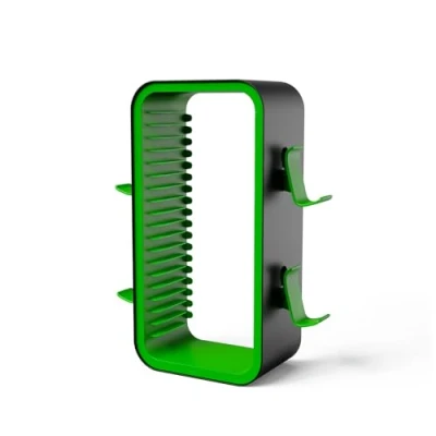 Image of Redlution Game Storage Tower for PS5/PS4/Xbox One/Xbox 360/Xbox Series X/S/Switch Cases Blu Ray Disks Organizer, Stores 18 Game, with 4 Controller Holders (Green)