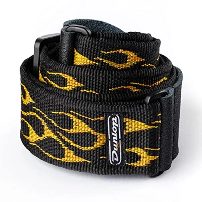 Image of Jim Dunlop Guitar Strap Flambe Yellow