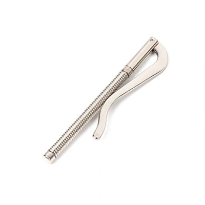 Image of CAFFAINA Metal Bifold Money Clip Bar Wallet Replace Parts Spring Clamp Cash Holder Silver