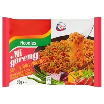 Image of Indomie Mi Goreng Stir Fry Hot &amp; Spicy Noodles 80g Pack of 20 Authentic Indonesian Instant