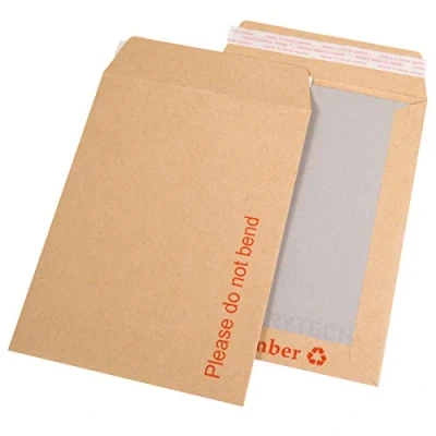 Image of Indigo C4 A4 Manilla Hardback Boardback Peel &amp; Seal DO NOT Bend Pocket Envelopes Pack 25 (229 x 324mm)