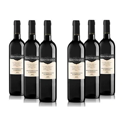 Image of Sant&#039;Orsola Montepulciano DOC Abruzzo Italian Red Dry Wine, 6 x 750ml