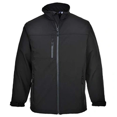Image of Portwest TK50 Water Resistant Windproof Softshell Jacket (3L) Black, X Large