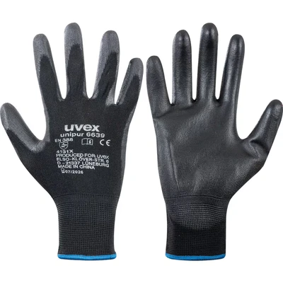 Image of Uvex 60248 10 Unipur 6639 Safety Glove, Size: 10, Black