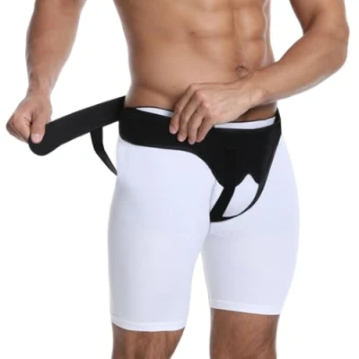 Image of LTG PRO Men Hernia Belt Curved Inguinal Abdominal Groin Truss Adjustable Brace Support