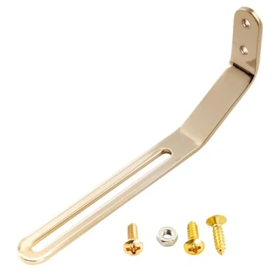 Image of Musiclily Pro Universal Pickguard Bracket Support for Archtop Jazz Hollow Body Guitar, Gold