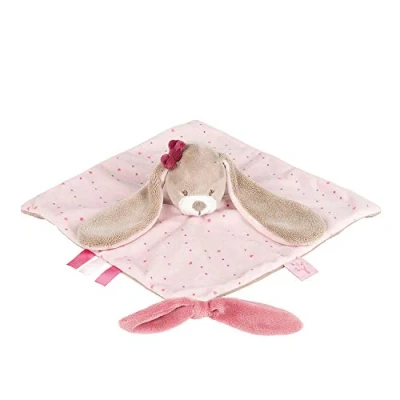 Image of Nattou Cuddly Toy, Cloth, Nina the Rabbit, Companion from birth, 27 x cm, Beige Pink, 987165