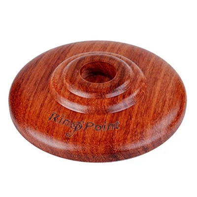 Image of KingPoint Solid Wood Cello Endpin Rest Non slip Stopper Anchor Protector in Shape 3 Holes Holder (Round Rosewood)