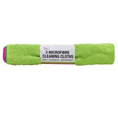 Image of Tidyz Microfibre Cleaning Cloths Soft Durable &amp; Absorbent 3 Pack