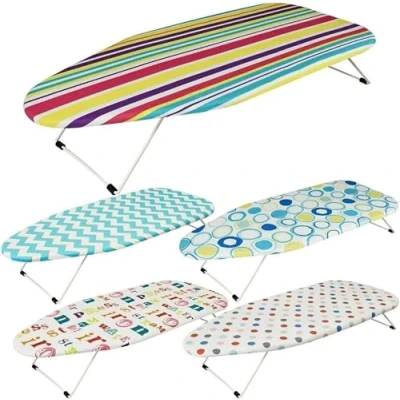 Image of Ultimate Ironing Board Solution Small to Extra Large Iron Stand Holder Lightweight, Adjustable Folding Compact Conquer Wrinkles Anywhere (73 X 33 : Table Top Board)