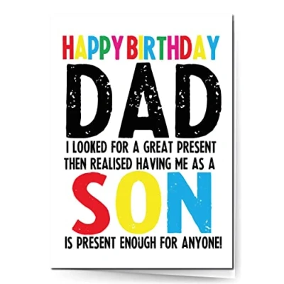Image of Funny Rude Cheeky Chops Cards Birthday Dad Father Mum Son C249, full colour