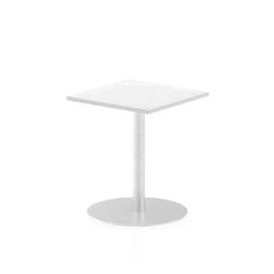 Image of Italia 600mm Poseur Square Table White Top 725mm High Leg