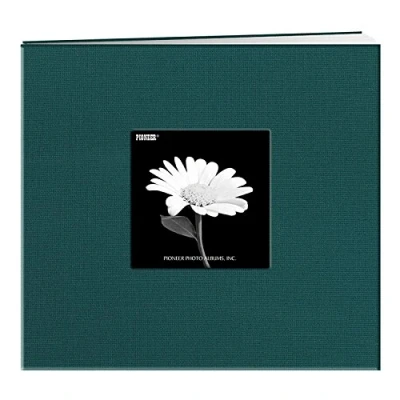 Image of Pioneer Photo Albums Book Cloth Cover Post Bound Album, 8 x inches, Majestic Teal, fabric, 8&quot;X8&quot;