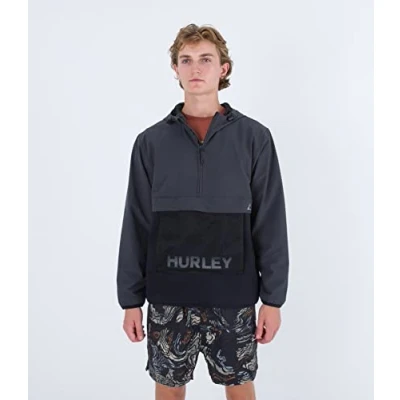 Image of Hurley Men&#039;s Phantom+ Packable Parka Jacket, Dk Stone Grey, S
