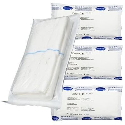 Image of Zetuvit E Sterile Cellulose First Aid Wound Injury Absorbent Dressings 20cm x 40cm (3 Pack)