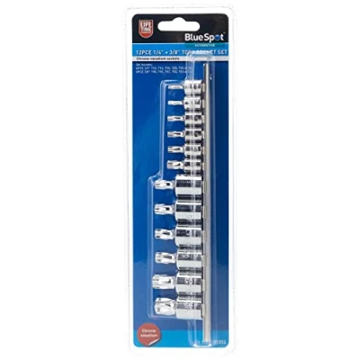 Image of Blue Spot Tools 1551 B/SPOT 1/4 and 3/8 Inch Torx Sockets (12 Piece)