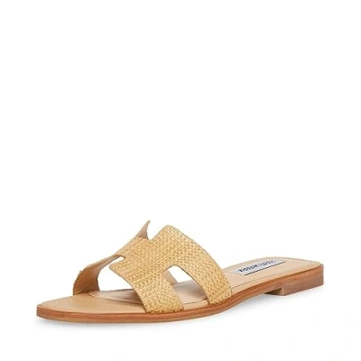 Image of Steve Madden Women&#039;s Hadyn Sandal, Raffia, 6.5 UK