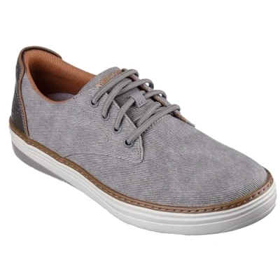 Image of Skechers Men&#039;s Hyland Ratner Casual Shoes, Taupe Canvas, 8 UK