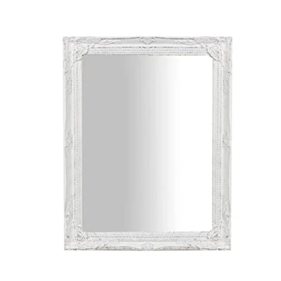 Image of Biscottini Vintage Wall Mirror W37xPR5xH47.5 cm Made in Italy Shabby Antique White Bathroom