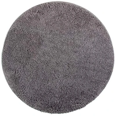 Image of Brandsseller Bath Mat Bathroom Rug 100% polyester size Ø 60 cm Grey