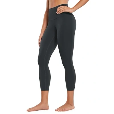 Image of CRZ Yoga Butterluxe 23&#039;&#039; High Waisted Capri Workout Leggings for Women Lounge Buttery Soft Pants Melanite 10