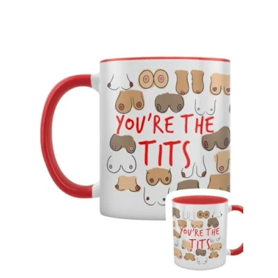 Image of Grindstore You&#039;re The Tits Red Inner 2 Tone Mug