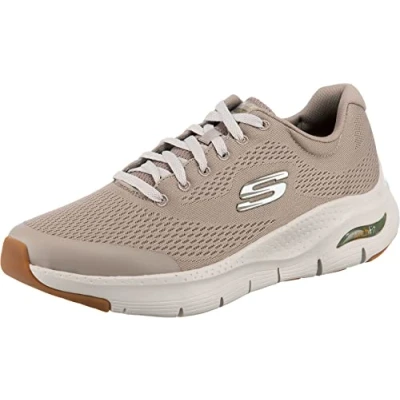 Image of Skechers Men&#039;s Arch Fit Sneaker,Taupe Textile/Synthetic/Trim,11 UK