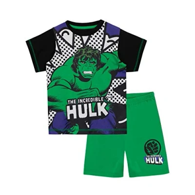 Image of Marvel Boys The Incredible Hulk Pyjamas Green Age 7 to 8 Years