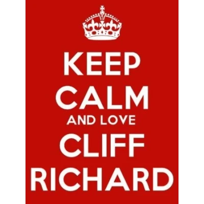 Image of Keep Calm and Love Cliff Richard Fridge Magnet, 9 x 6 cm
