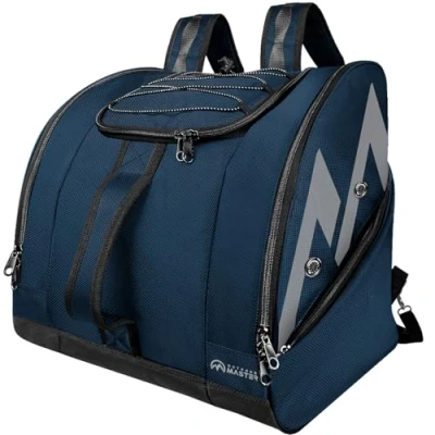 Image of OutdoorMaster Boot Bag 50L Ski Boots and Snowboard Bag, Excellent for Travel with Waterproof Exterior &amp; Bottom Men, Women Youth Blue