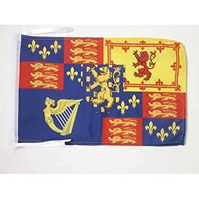 Image of AZ Flag Royal Banner 1689 1702(William III) 18&#039;&#039; x 12&#039;&#039; 100% Polyester Bristish historic Small with Two Cords Fade Resistant Vivid Colors 18x12 in 45x30 Cm