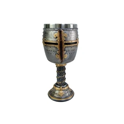 Image of Nemesis Now B3245H7 Crusader Goblet 18cm Silver, Resin w/stainless steel insert, One Size